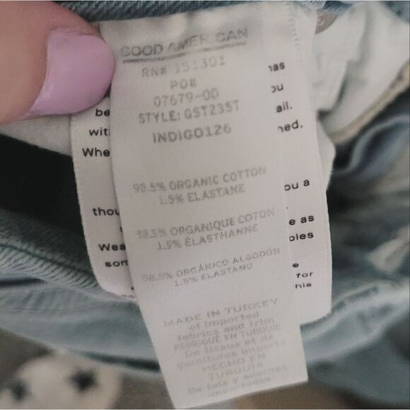 Good American Light Wash Straight Leg Jeans 12/31 - Picture 4 of 6